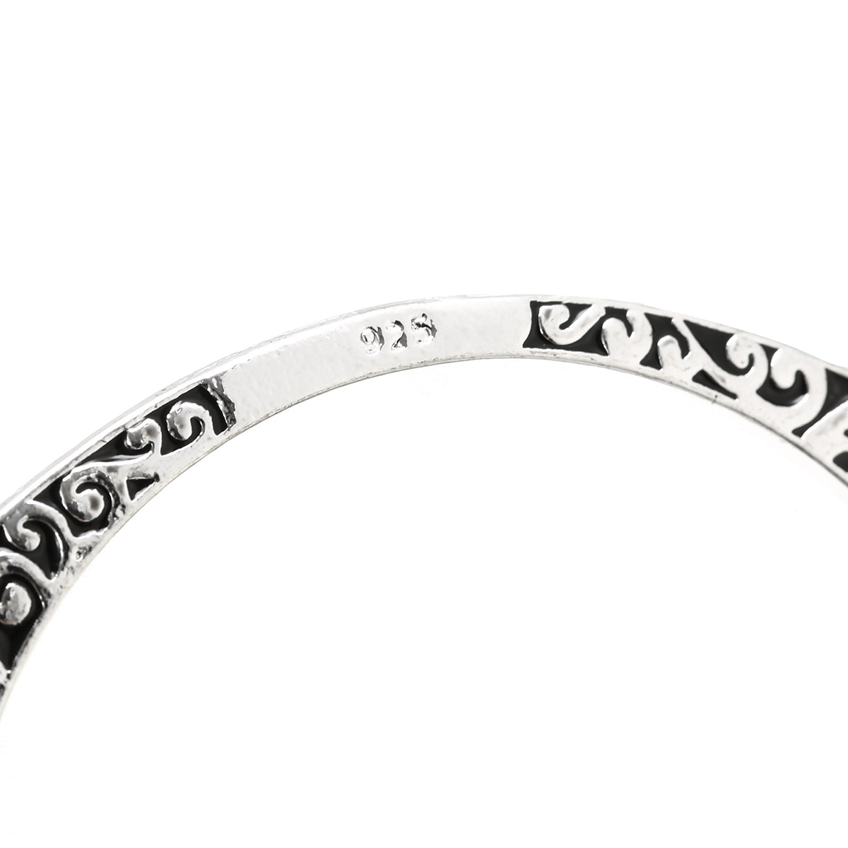 Vintage Floral Design Thai Silver Bracelet (Elegant)
